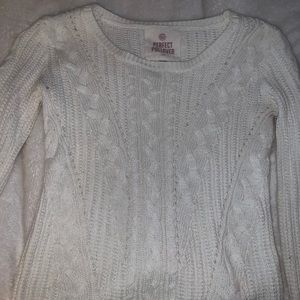 White pullover sweater